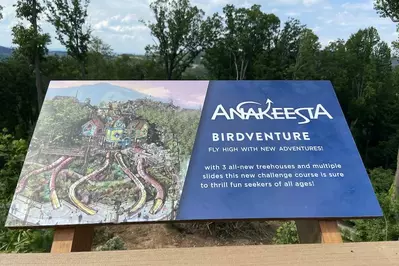 BirdVenture attraction sign at Anakeesta 