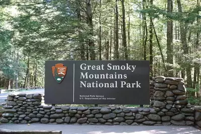 Sign at the Great Smoky Mountains National Park
