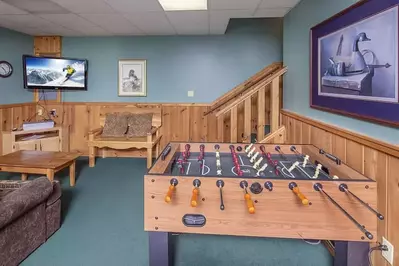 game room in smoky mountain cabin