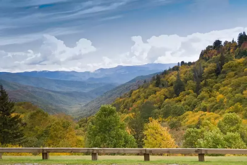 Beautiful views along Newfound Gap Road in the Great Smoky Mountains National Park.