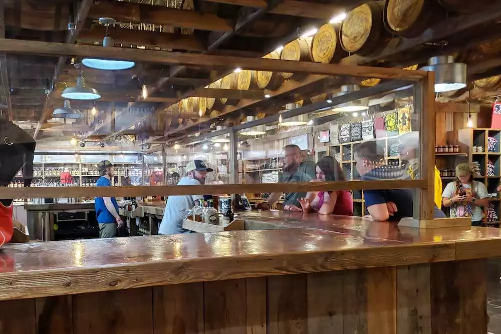 tasting bar at Ole Smoky