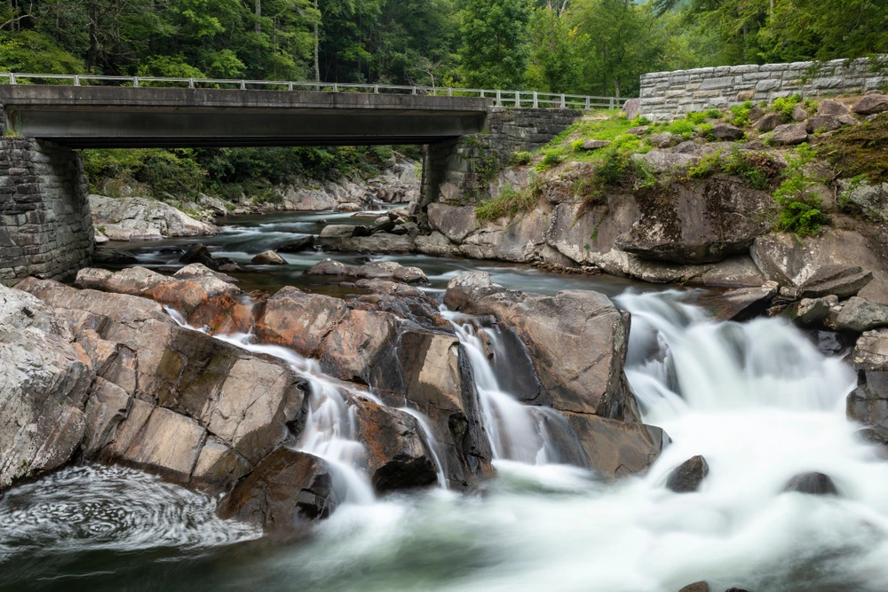 The Sinks is one of the Smoky Mountain waterfalls you can drive to