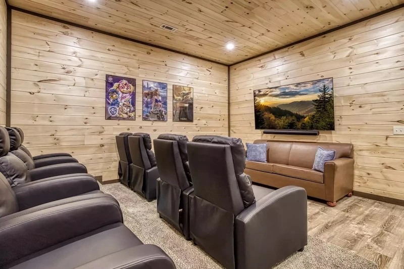 pops perch is one of our cabins with theater rooms in pigeon forge
