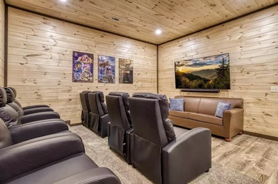 pops perch is one of our cabins with theater rooms in pigeon forge