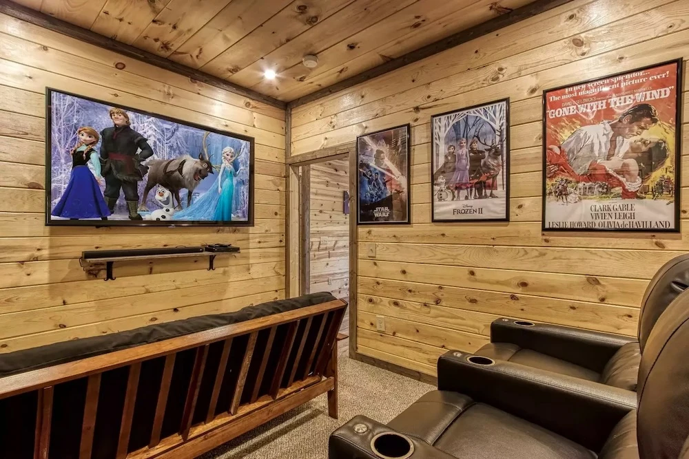 smoky oasis is one of our top Pigeon Forge cabins with theater rooms