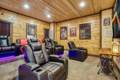 MeMe's Hunt'N Camp is one of our top Pigeon Forge cabins with theater rooms