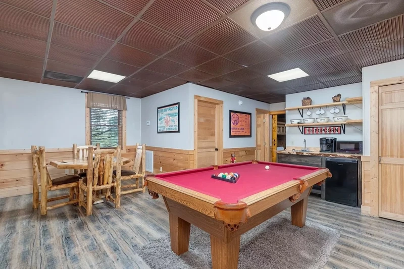 heavenly hideaway is one of our Pigeon Forge cabins with game rooms