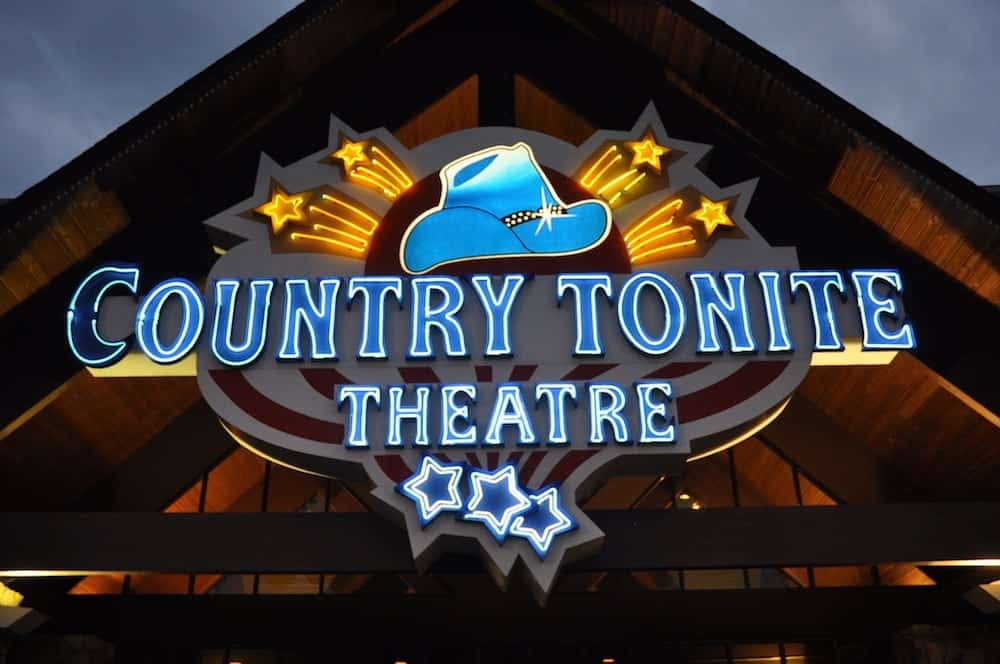 The outside of the Country Tonite Theatre in Pigeon Forge TN.