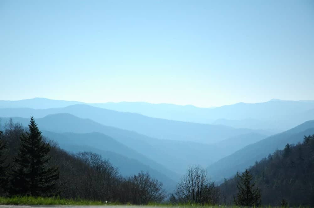 Beautiful photo of the Smoky Mountains in the spring.