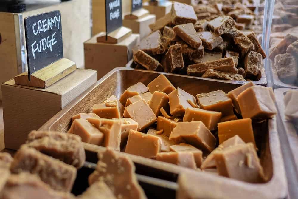 Fudge for sale at a candy shop