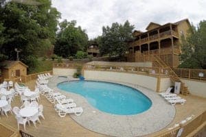 pool resort cabin