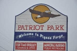 Sign for Patriot Park