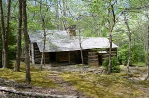 Smoky Mountain Hiking Club Cabin along Porters Creek Trail